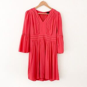Ann Taylor Ladder Lace Bell Sleeve Dress